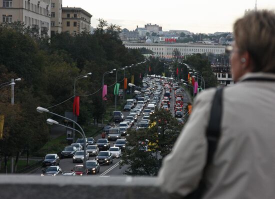 Traffic congestion in Moscow