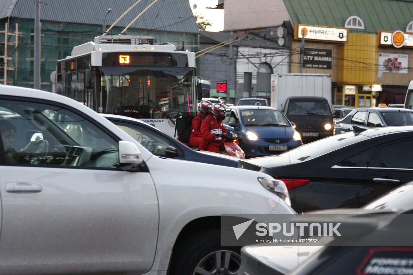 Traffic congestion in Moscow
