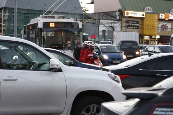 Traffic congestion in Moscow