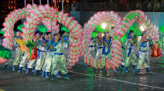 Dress rehearsal for the Spasskaya Bashnya festival