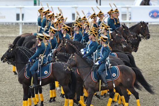 Performances of the cavalry escort of the presidential regiment