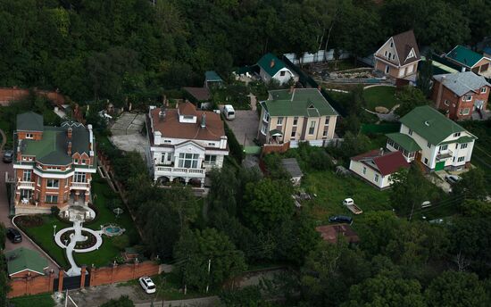 Vladivostok and Russky Island as seen from helicopter