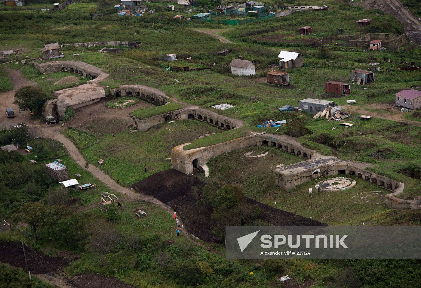 Vladivostok and Russky Island as seen from helicopter
