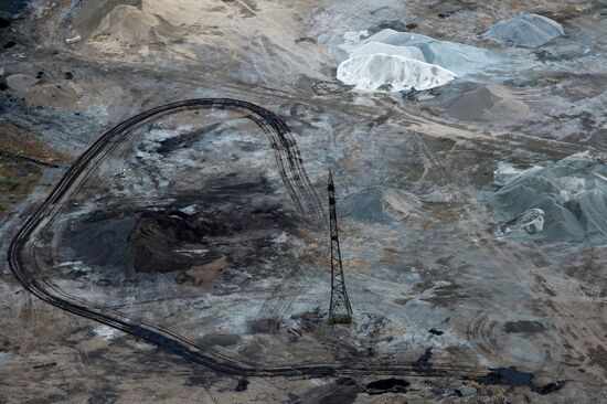 Vladivostok and Russky Island as seen from helicopter