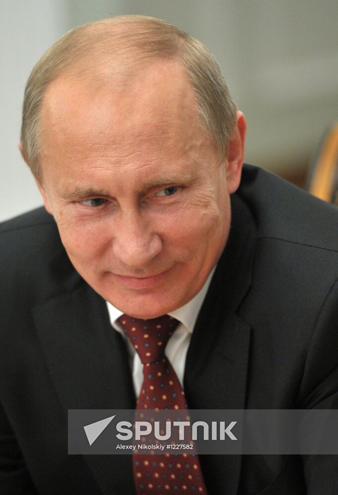 Vladimir Putin meets with Leonid Markelov