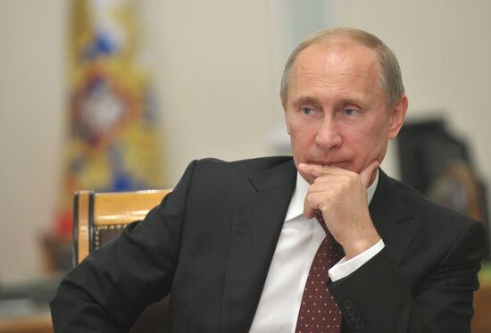 Vladimir Putin meets with Leonid Markelov