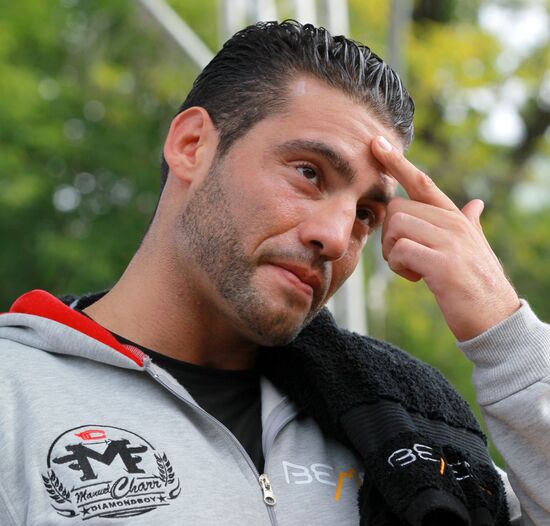Boxing. Vitali Klitschko and Manuel Charr's training sessions
