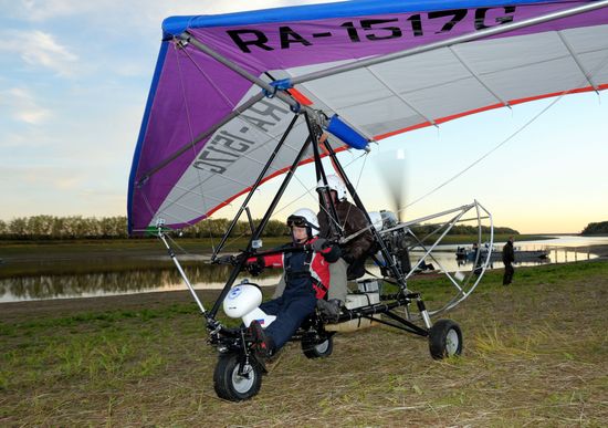 V. Putin takes part in an environmental project "Flight of Hope"