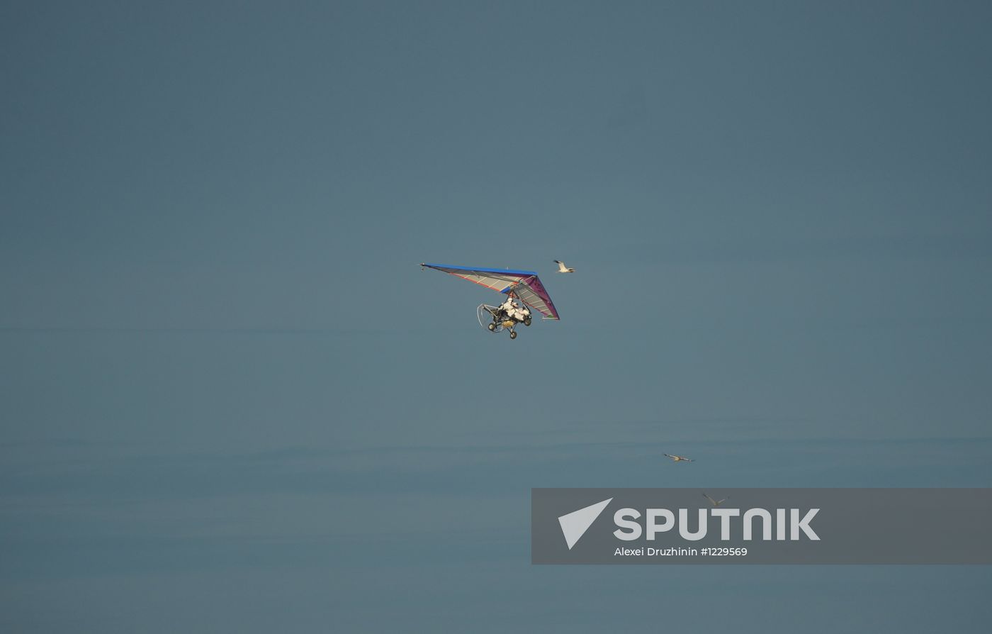 V. Putin takes part in an environmental project "Flight of Hope"