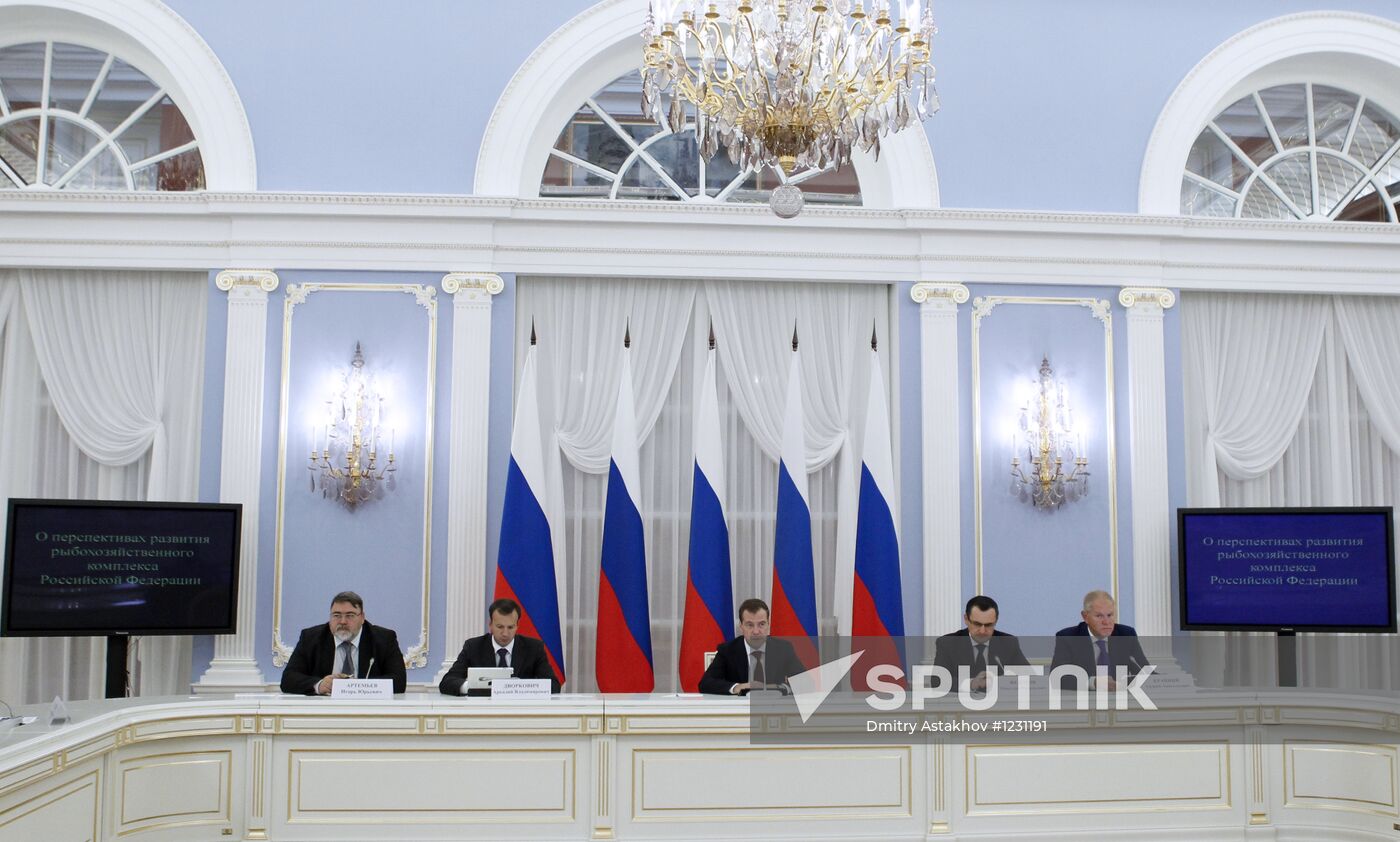Government meeting on Russian fishing industry