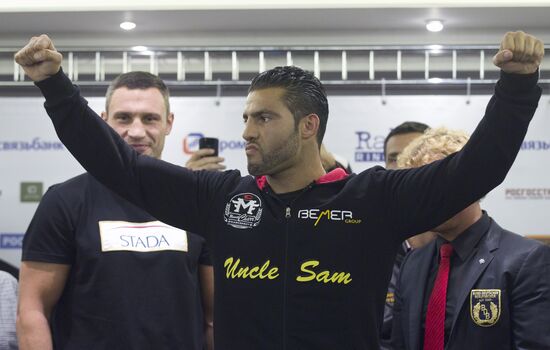 Official weigh-in of Vitali Klitschko and Manuel Charr