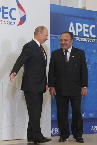 APEC economic leaders gather for their first meeting