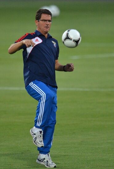 Training session by Russian national football team