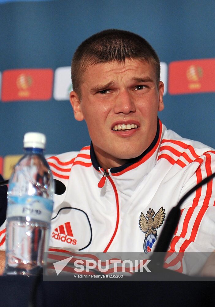 Press conference of Russian national football team