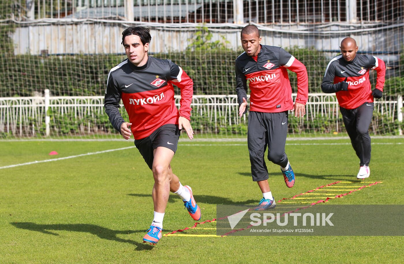 Football. Jose Jurado has first training session with Spartak