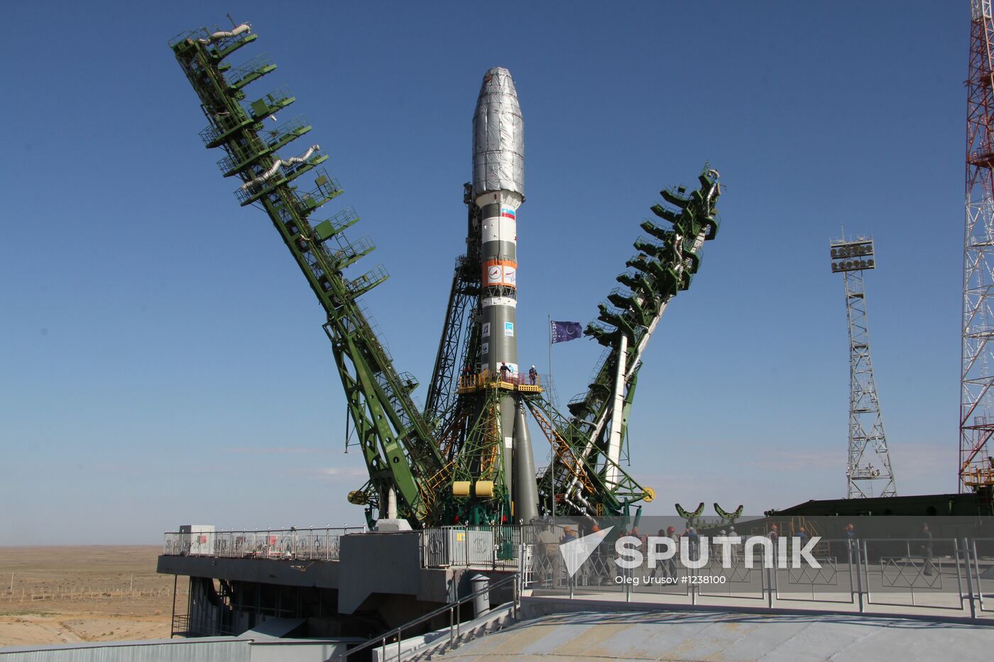 Soyuz-2.1a with Metop-B satellite at Baikonur Space Center