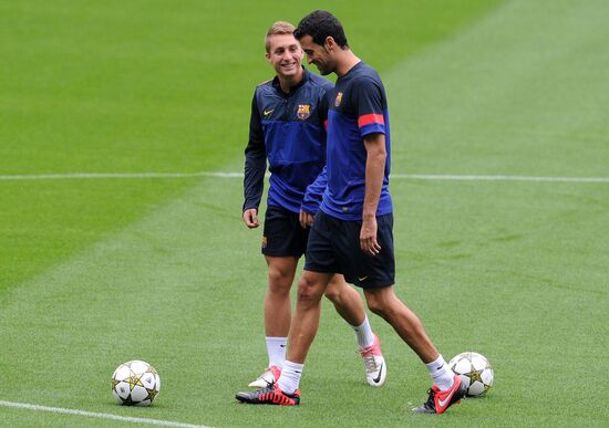 Football. FC Barcelona training session