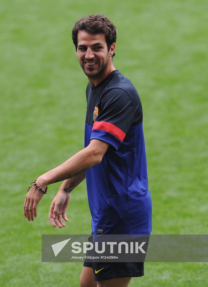 Football. FC Barcelona training session