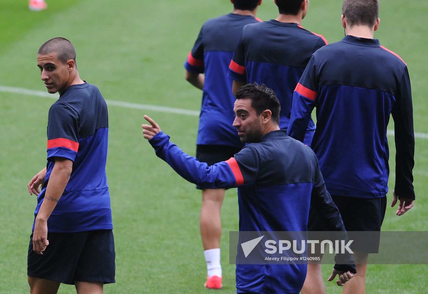 Football. FC Barcelona training session