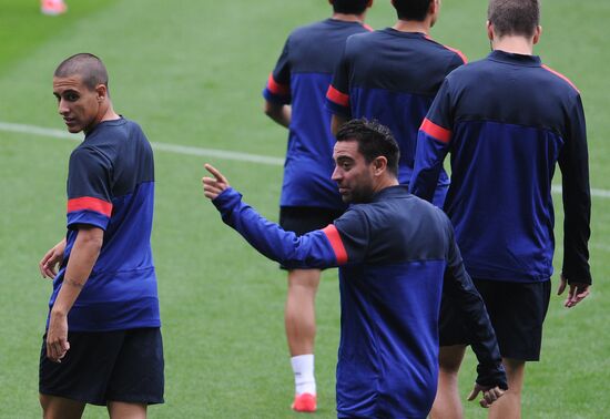 Football. FC Barcelona training session