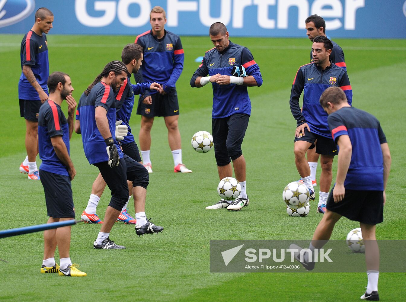 Football. FC Barcelona training session