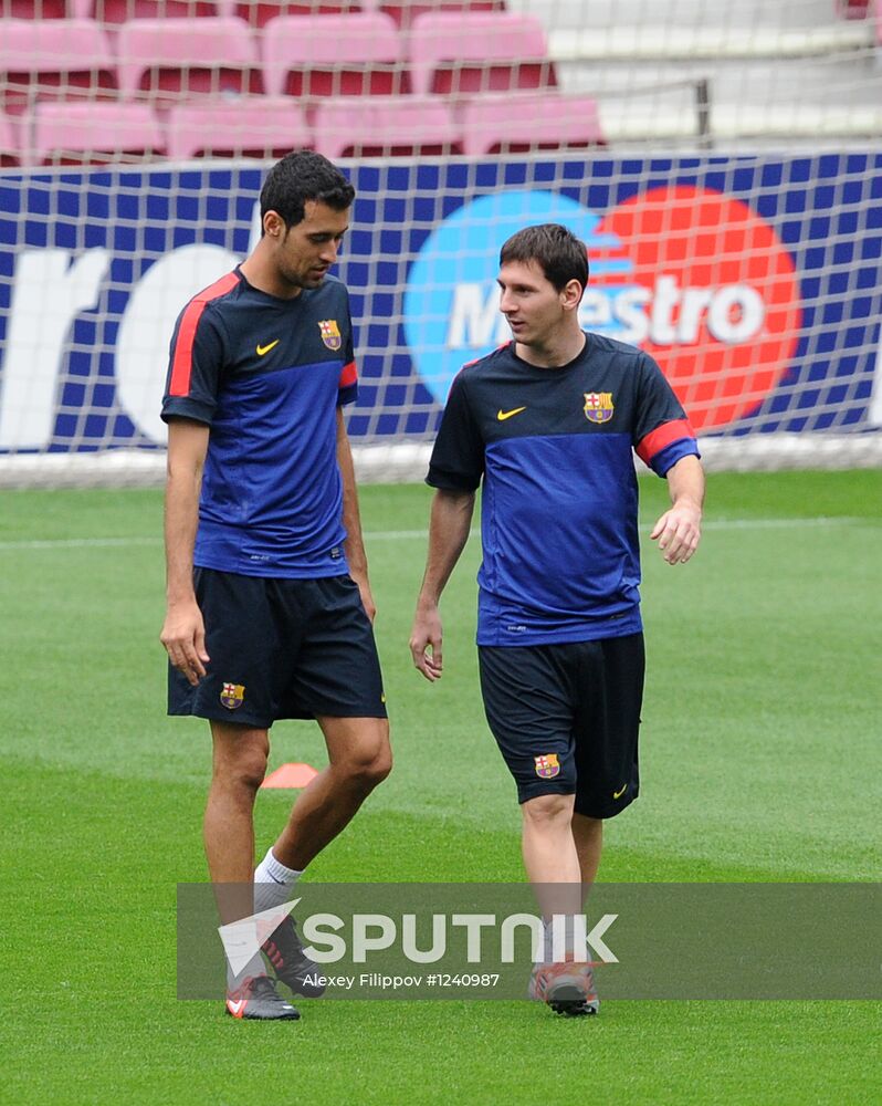 Football. FC Barcelona training session
