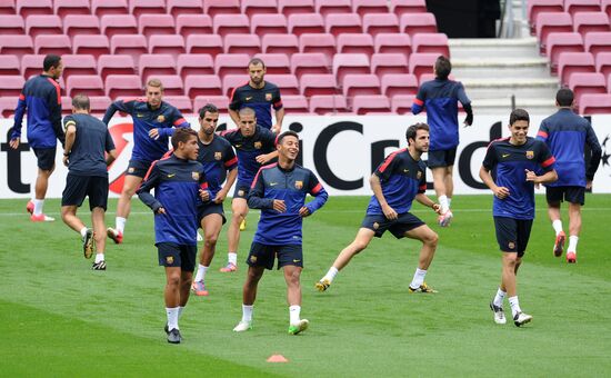 Football. FC Barcelona training session