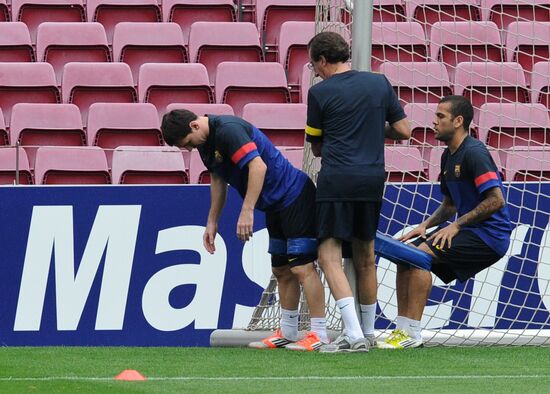 Football. FC Barcelona training session