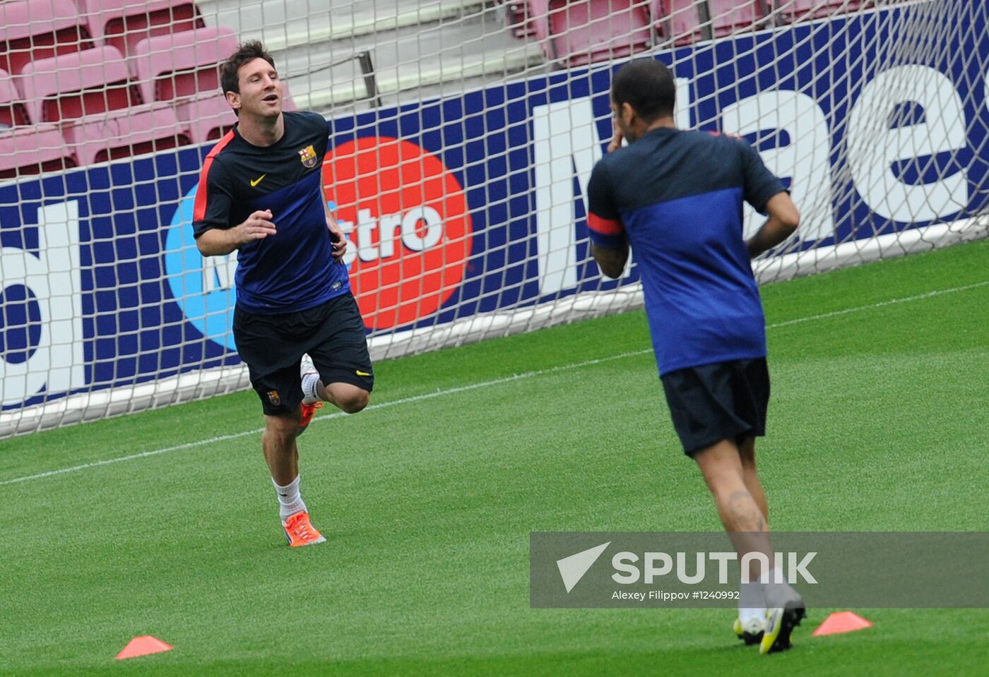 Football. FC Barcelona training session