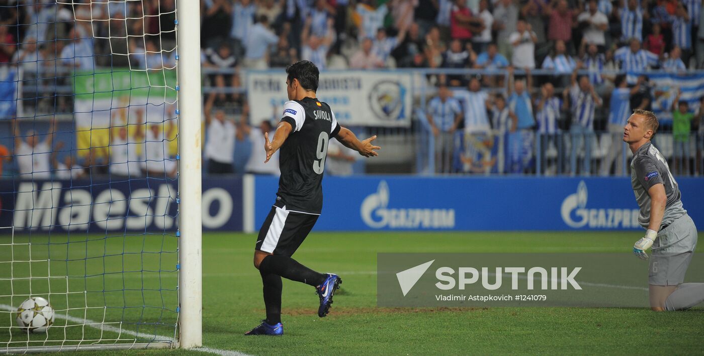 Football. Champions League. Malaga vs. Zenit