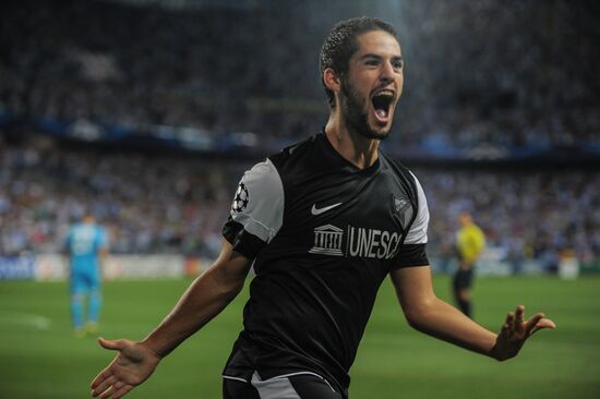 Football. Champions League. Malaga vs. Zenit