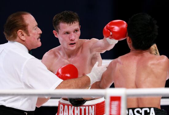 Boxing. Bout Alexander Bakhtin vs. Raleigh Gasquet