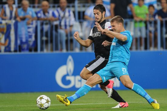 Football. Champions League. Malaga vs. Zenit