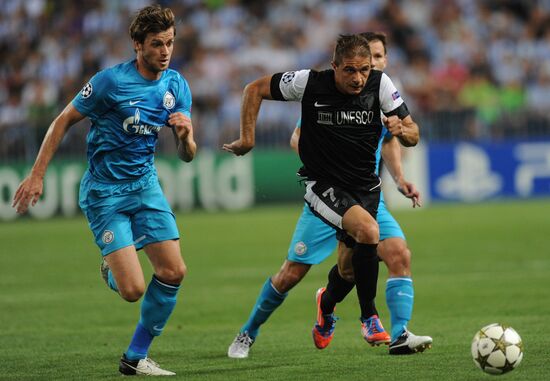 Football. Champions League. Malaga vs. Zenit