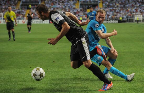 Football. Champions League. Malaga vs. Zenit