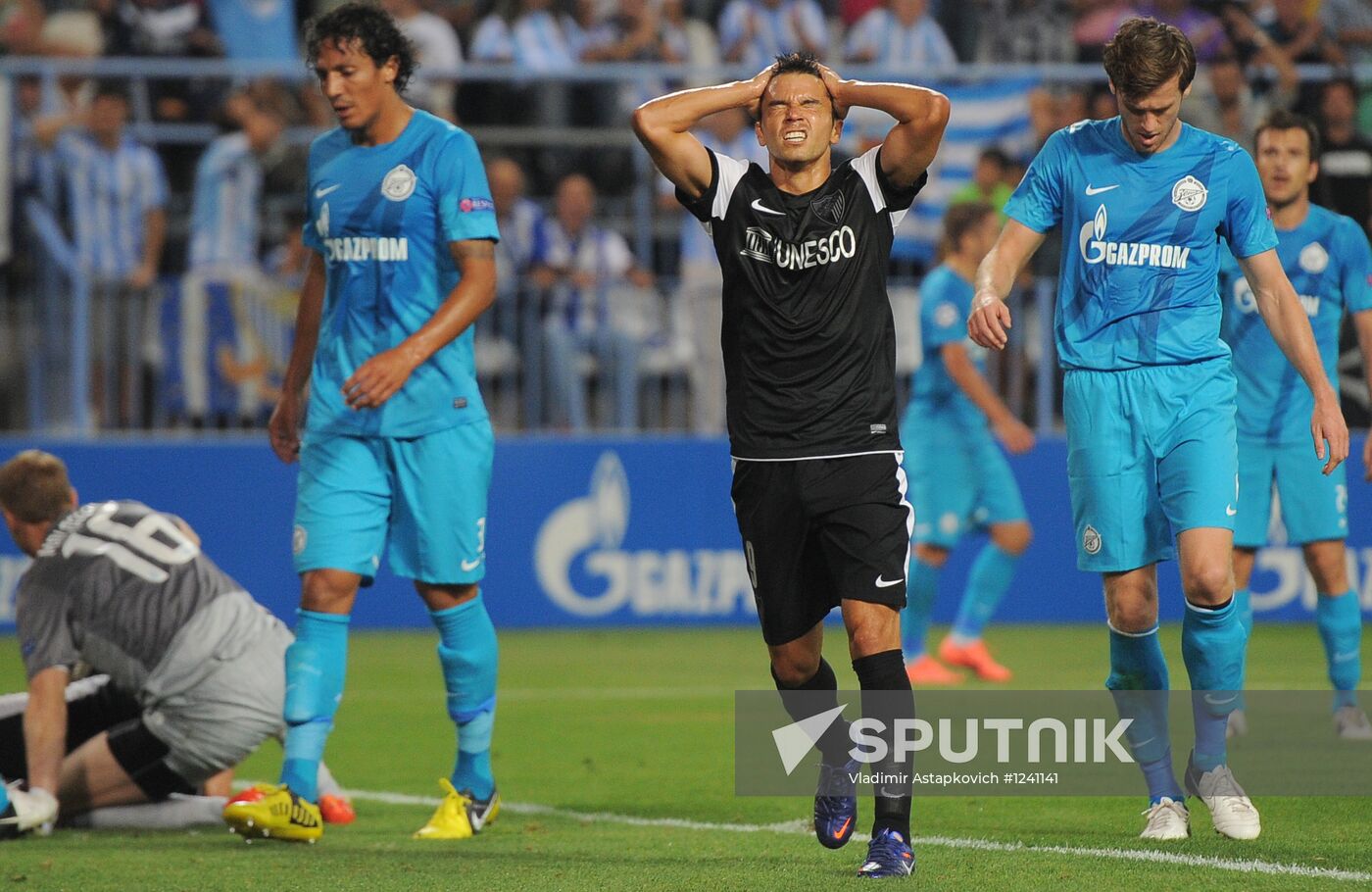 Football. Champions League. Malaga vs. Zenit