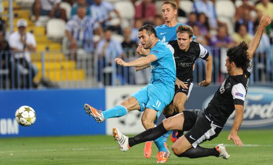 Football. Champions League. Malaga vs. Zenit