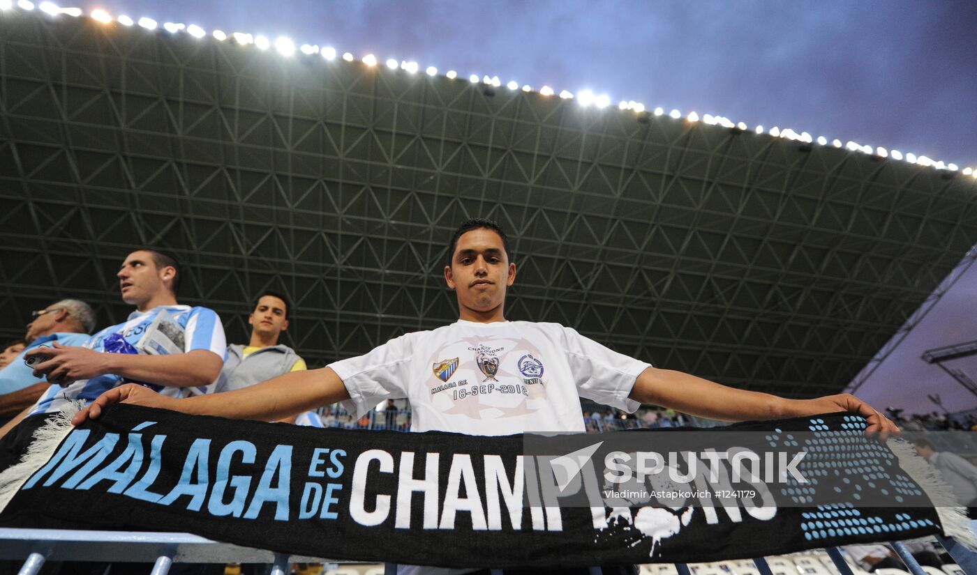 Football. Champions League. Malaga vs. Zenit