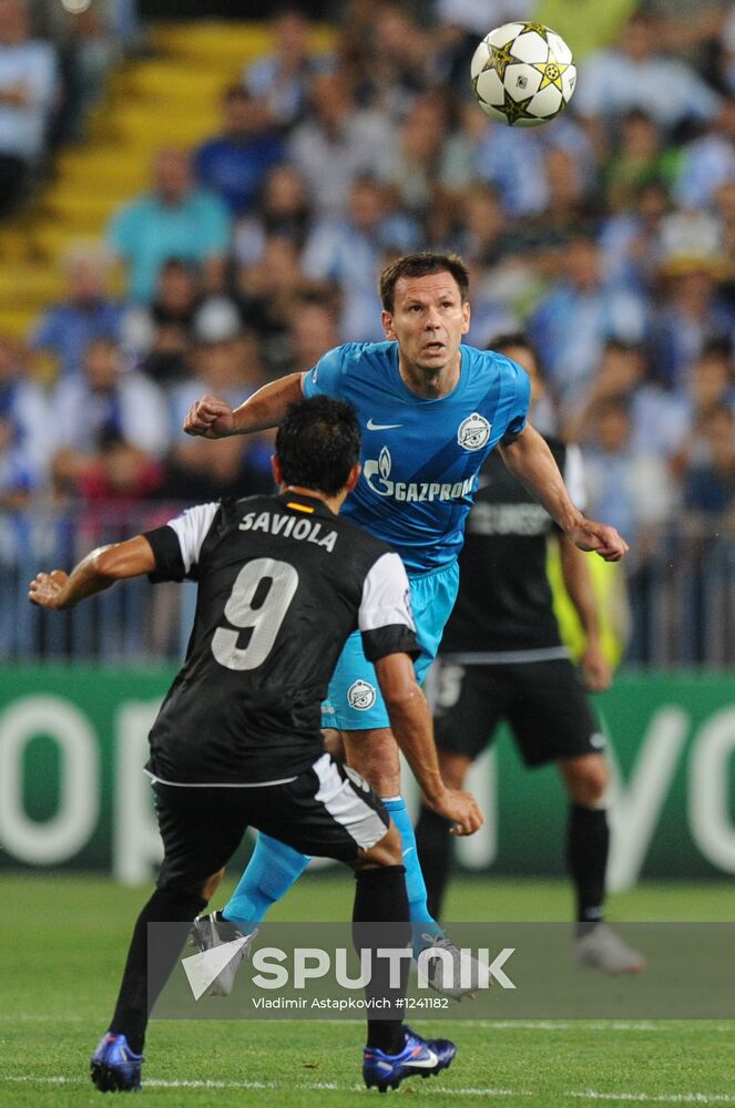 Football. Champions League. Malaga vs. Zenit