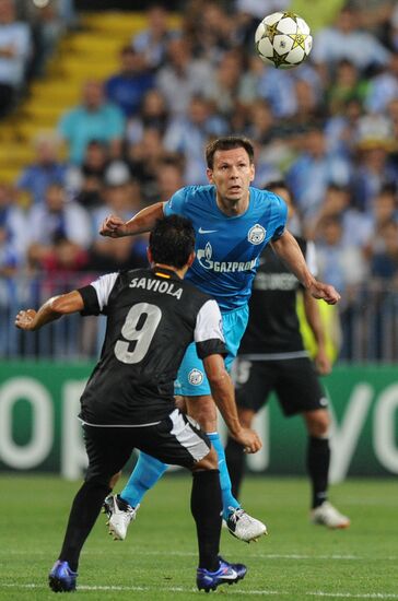 Football. Champions League. Malaga vs. Zenit