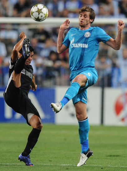 Football. Champions League. Malaga vs. Zenit