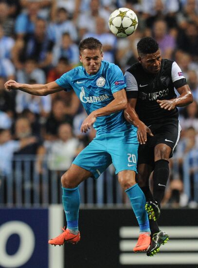 Football. Champions League. Malaga vs. Zenit