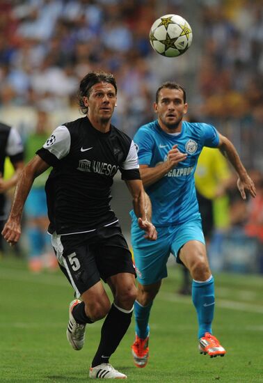 Football. Champions League. Malaga vs. Zenit