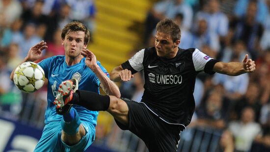 Football. Champions League. Malaga vs. Zenit