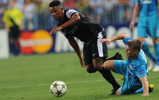 Football. Champions League. Malaga vs. Zenit