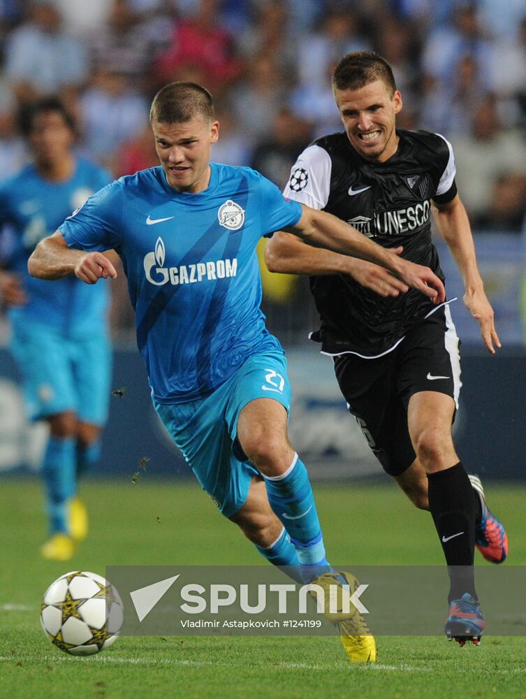 Football. Champions League. Malaga vs. Zenit