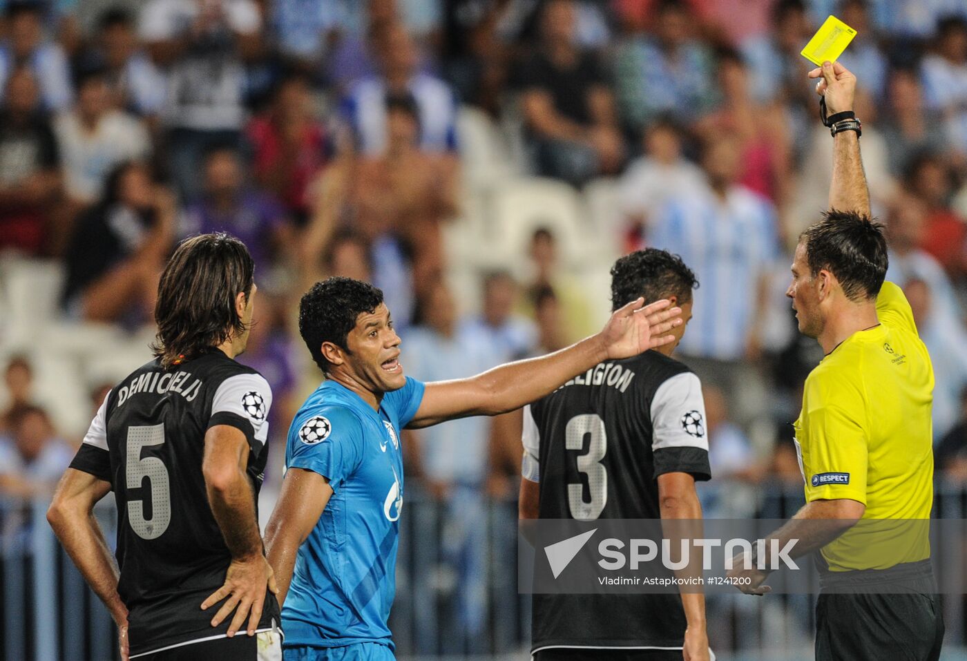 Football. Champions League. Malaga vs. Zenit