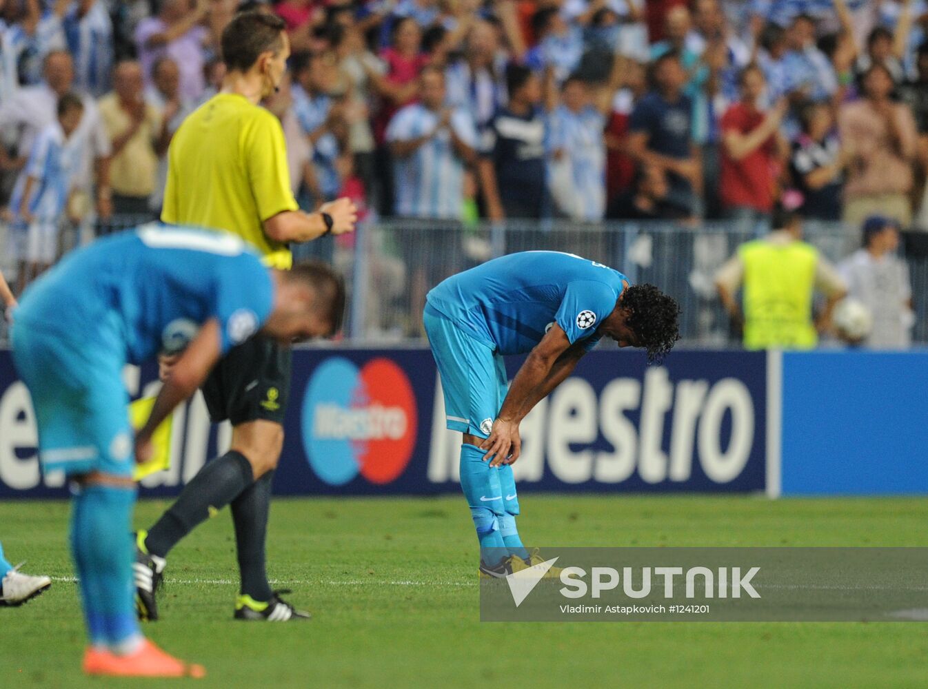 Football. Champions League. Malaga vs. Zenit