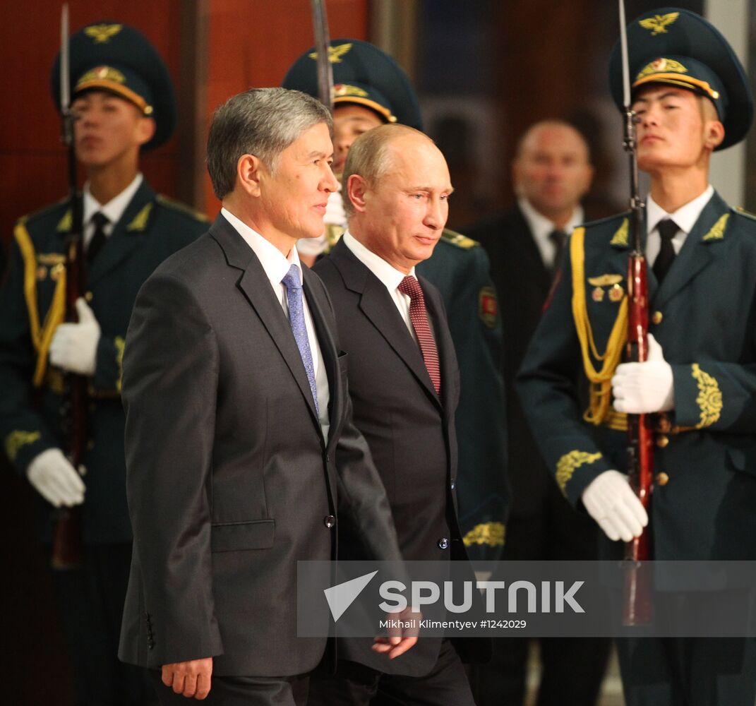 President Vladimir Putin on working trip to Kyrgyzstan