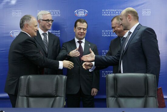 Dmitry Medvedev at XI International Investment Forum Sochi 2012